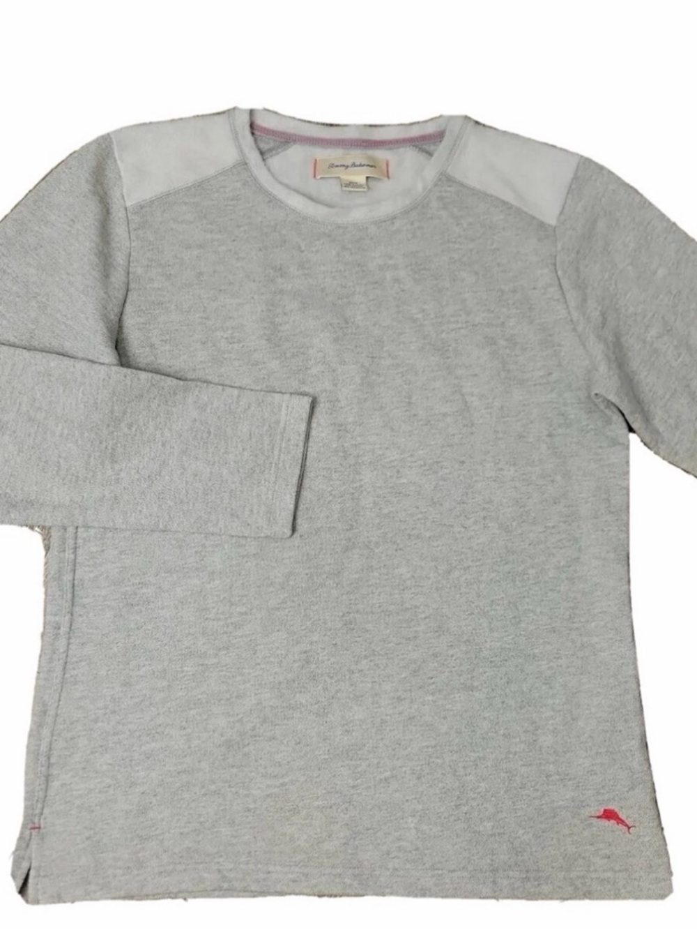 Tommy Bahama Crewneck Lounge Fleece Sweatshirt Mens Gray Black L